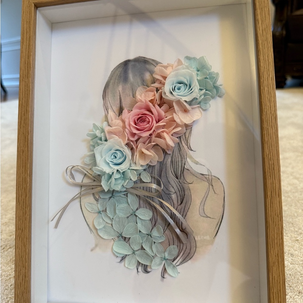 Preserved flower wall & Tabletop Decor